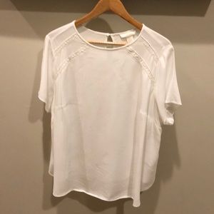 Maternity- White short sleeved blouse